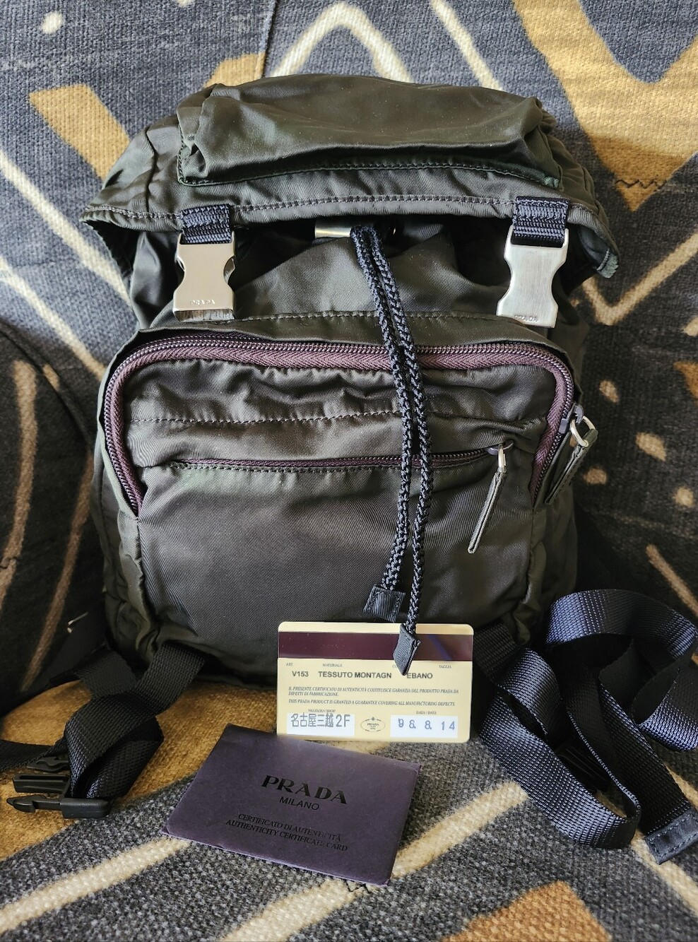 Sale🤯 PRADA Mini Archival 1998 PRADA Tessuto Montagna Backpack-Ebano Near MINT